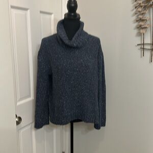 Madewell turtleneck sweater marked blue high low hem small great condition